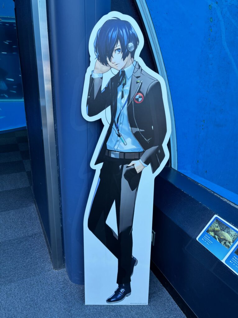シーパラダイスのコラボイベント。ペルソナ3の主人公パネル