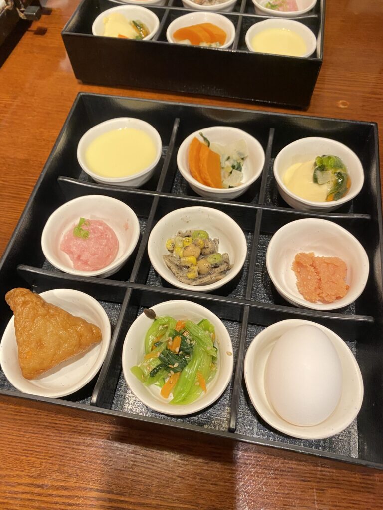陽だまり 一の湯(旧：一の湯新館)の朝食。ご飯に合うおかずがたくさんありました